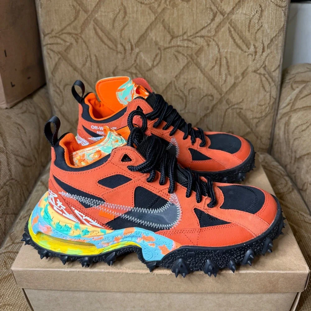 Nike Air Terra Form Off-White Orange Black DQ1615-800 Mens 9.5 Sneaker No Box